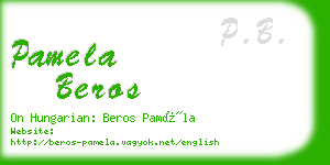 pamela beros business card